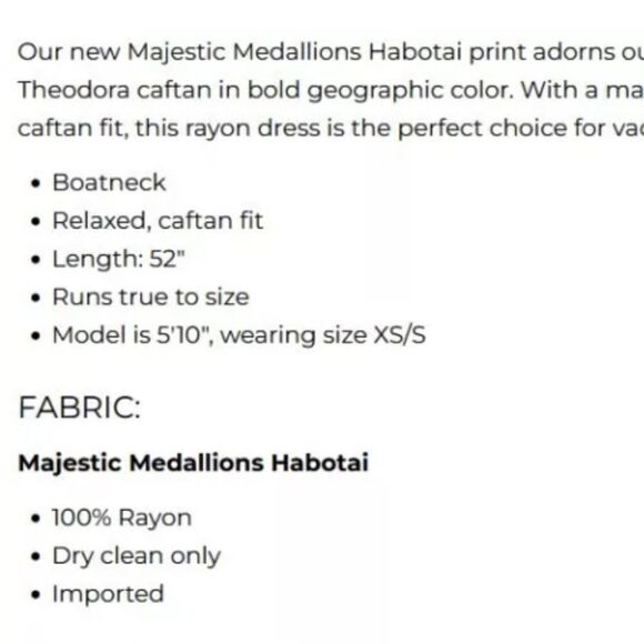 TRINA TURK LONG DRESS/CAFTAN THEODORA BENGAL BLUE XL  MAXI - Picture 7 of 8